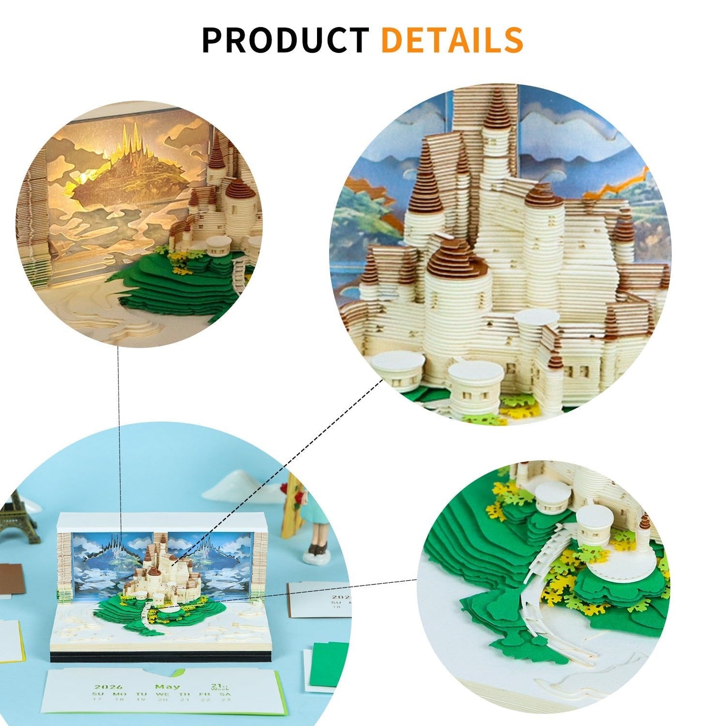 3D-Kalender 2026 – Stadt im Himmel