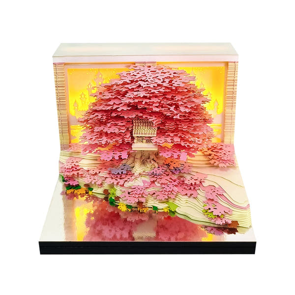 3D Calendar 2026 - Floral Tree Island