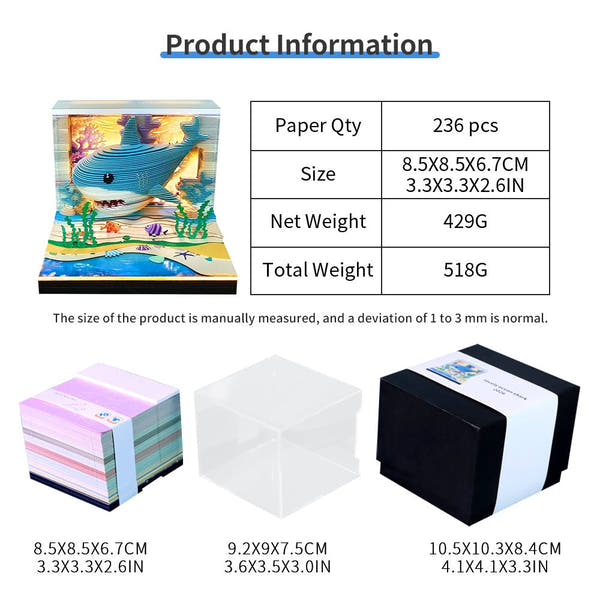 3D Calendar 2026 - Lovely Ocean Shark