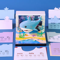 3D Calendar 2026 - Lovely Ocean Shark