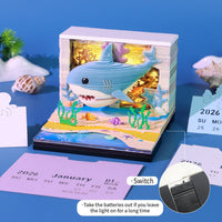 3D Calendar 2026 - Lovely Ocean Shark