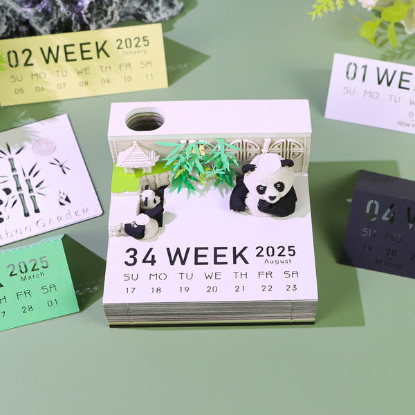 3D-Kalender 2026 - Panda G