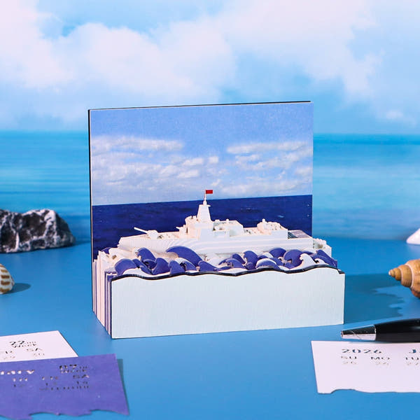 3D-Kalender 2026 - Segelschiff