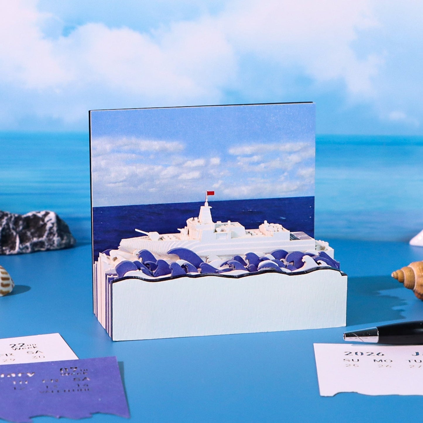 3D-Kalender 2026 - Segelschiff