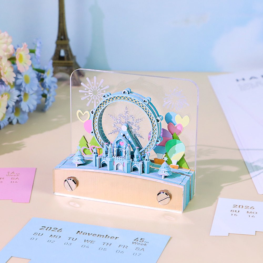 3D Calendar 2026 - Snowflake Ferris Wheel