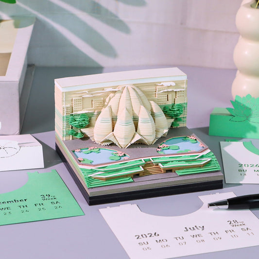 3D-Kalender 2026 – Der Lotustempel