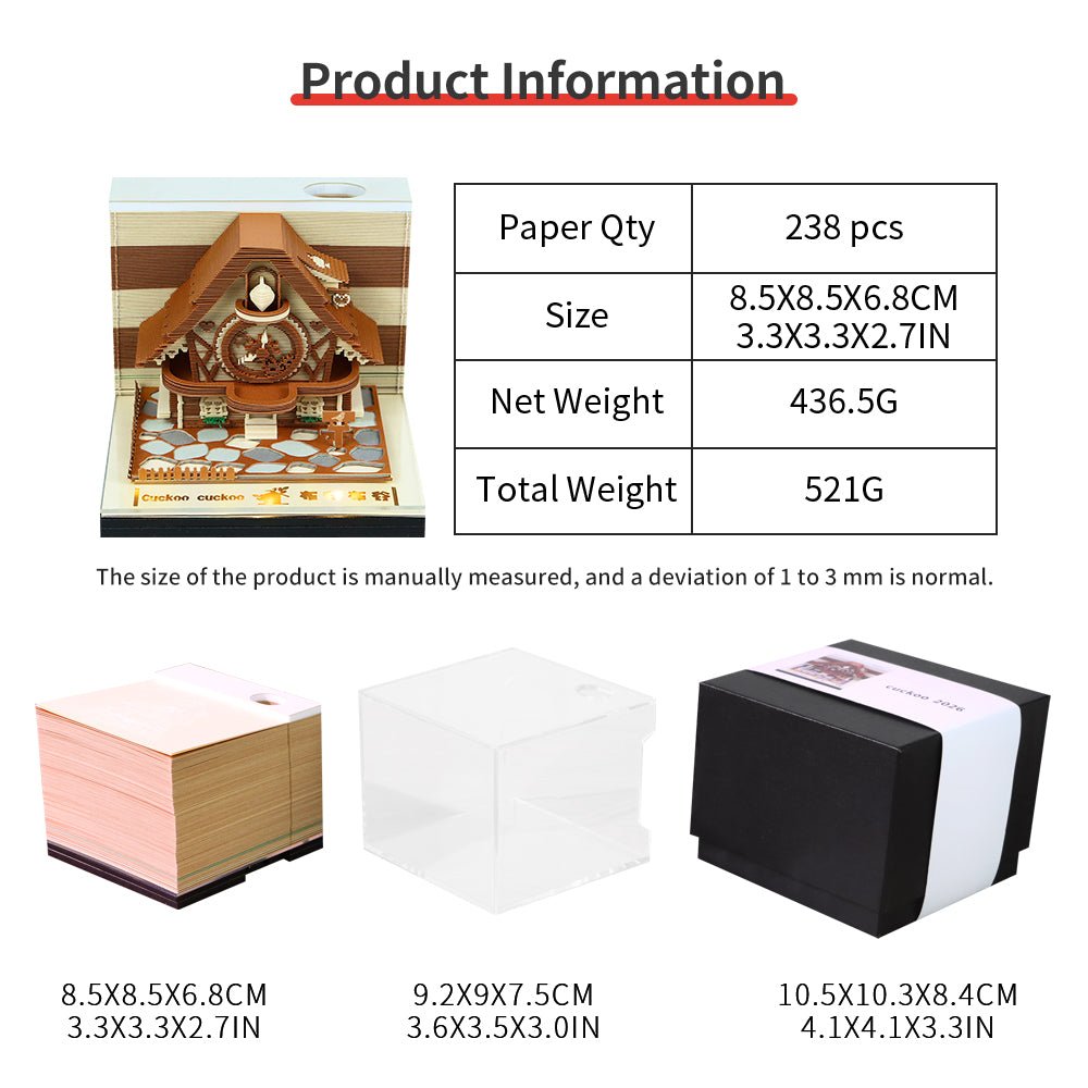 3D-Kalender 2026 - Kuckuck
