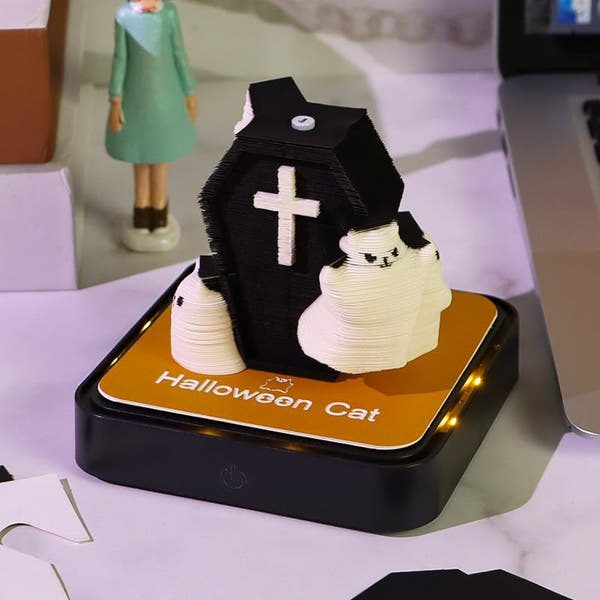 3D-Kalender 2026 – Halloween-Katze