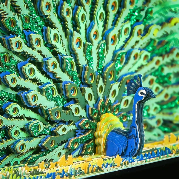 3D Calendar 2026 - Peacock