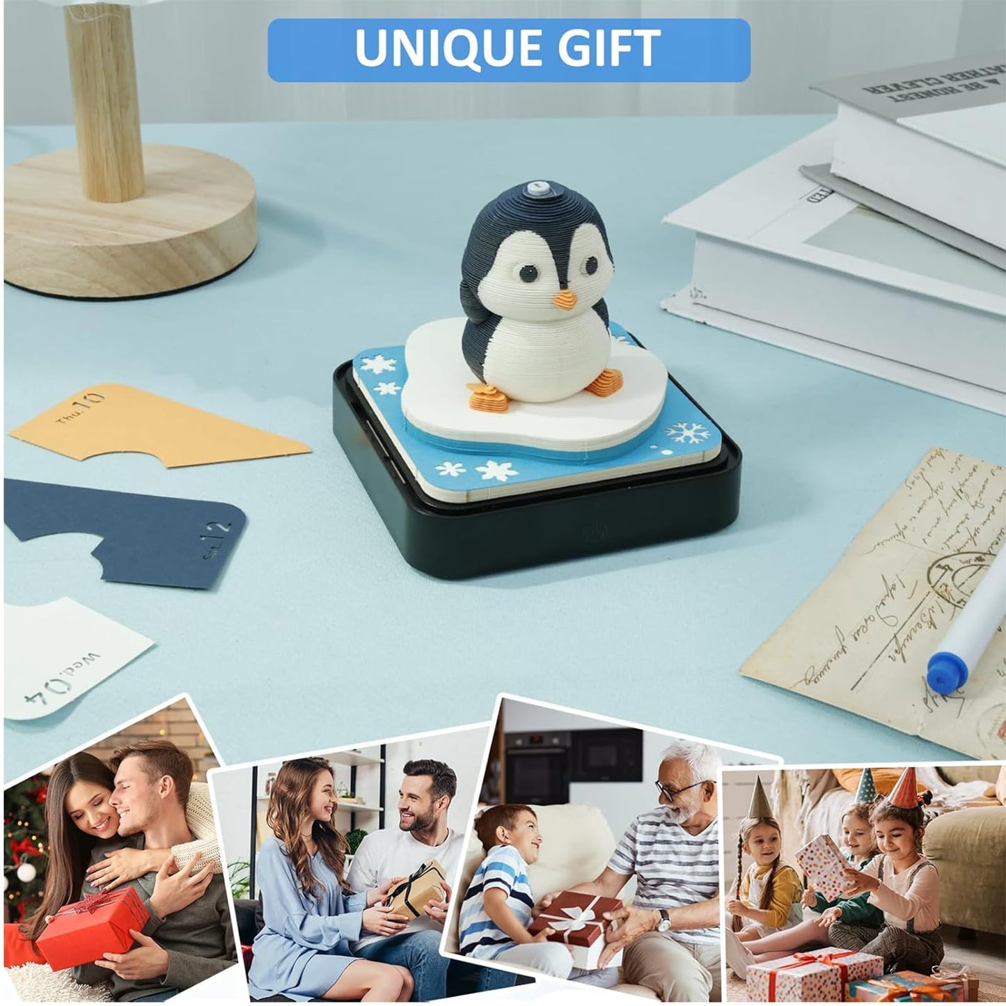 3D-Kalender 2026 – Pinguin