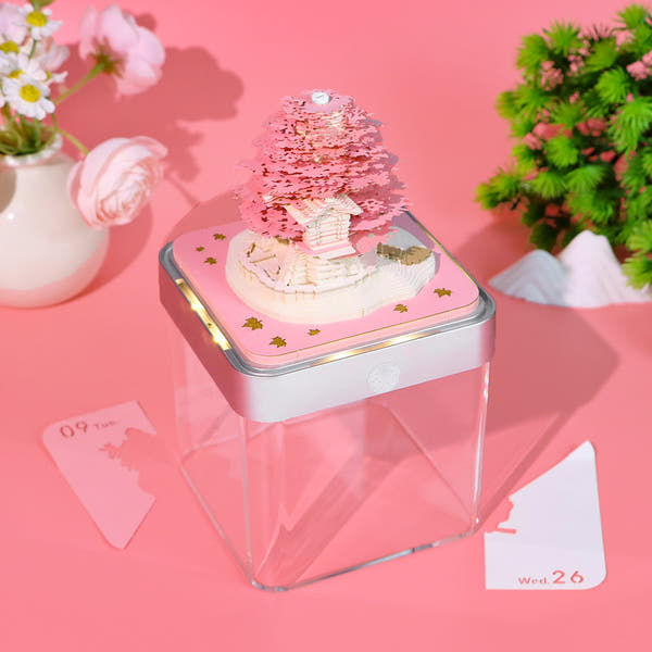 Pink Tree (With Light & Calendar 2026)