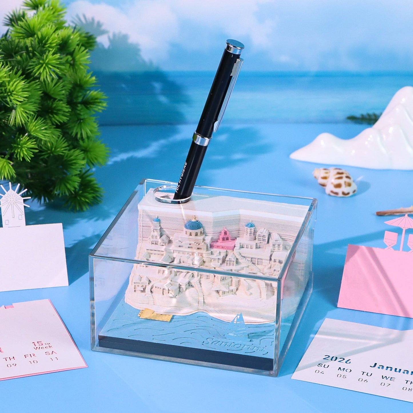 Santorini (Mit Licht & Kalender 2026)